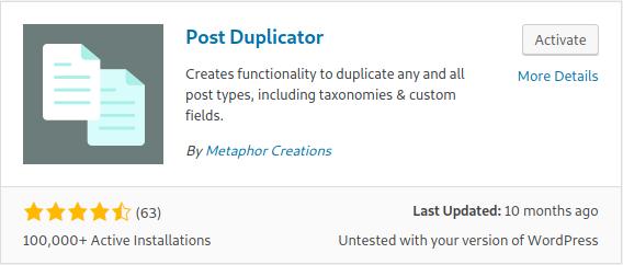 plugin post duplicator
