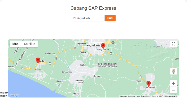 Cek Lokasi Kantor SAP Express Terdekat