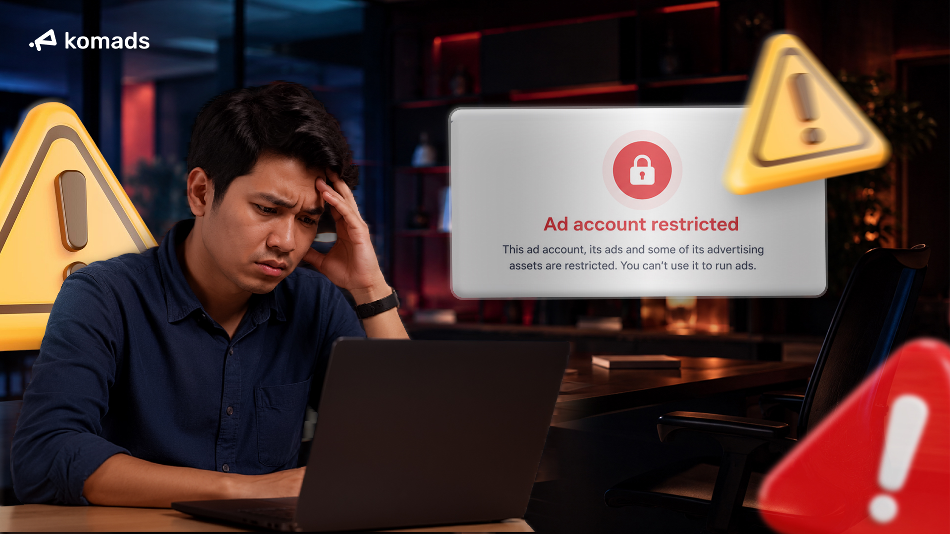 kenapa akun iklan kena resticted?